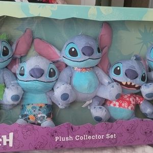 Disney 5 piece plush Stitch collector set